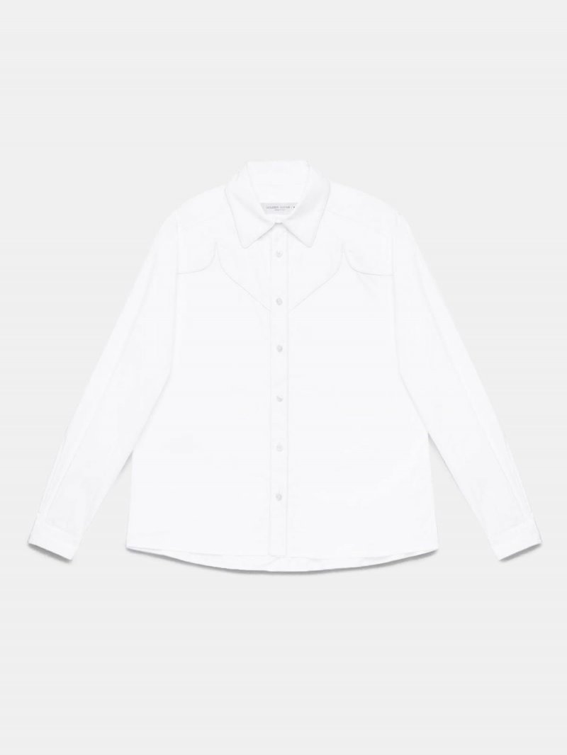 White Madelyn shirt in cotton poplin