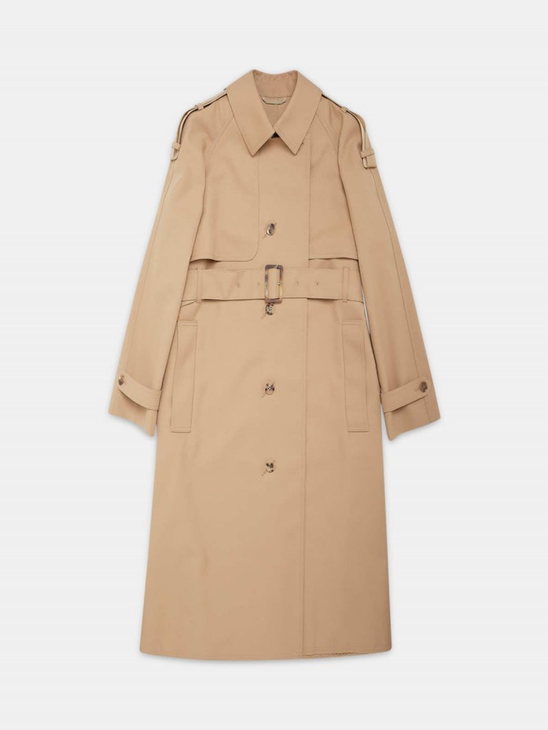 Serenity trench coat with trekking-style drawstring